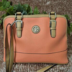 Giani Bernini Faux leather crossbody bag in discontinued coral color gently used